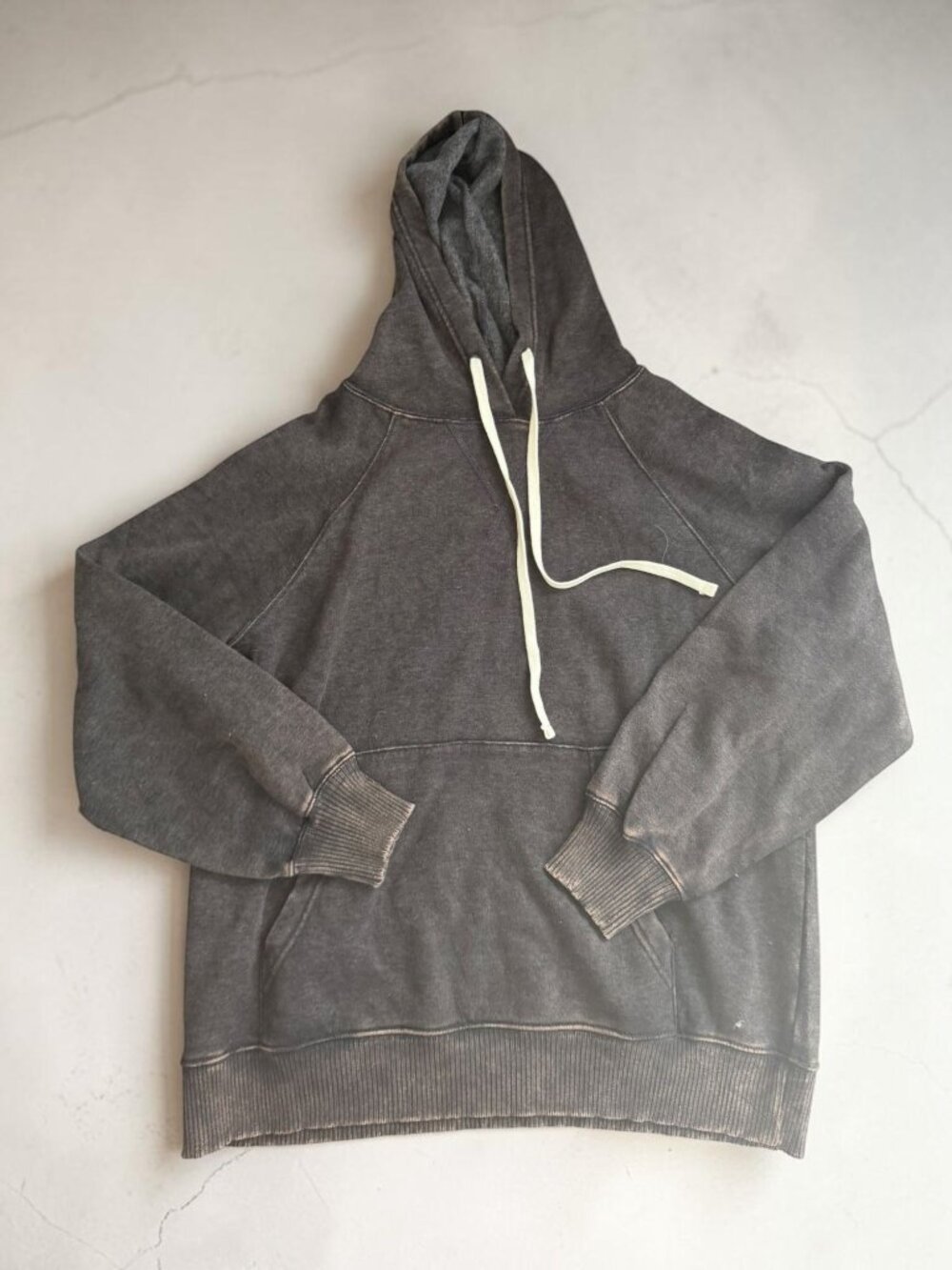 ZENANA Brown Burnished Distressed Hoodie Sweatshirt Size Medium